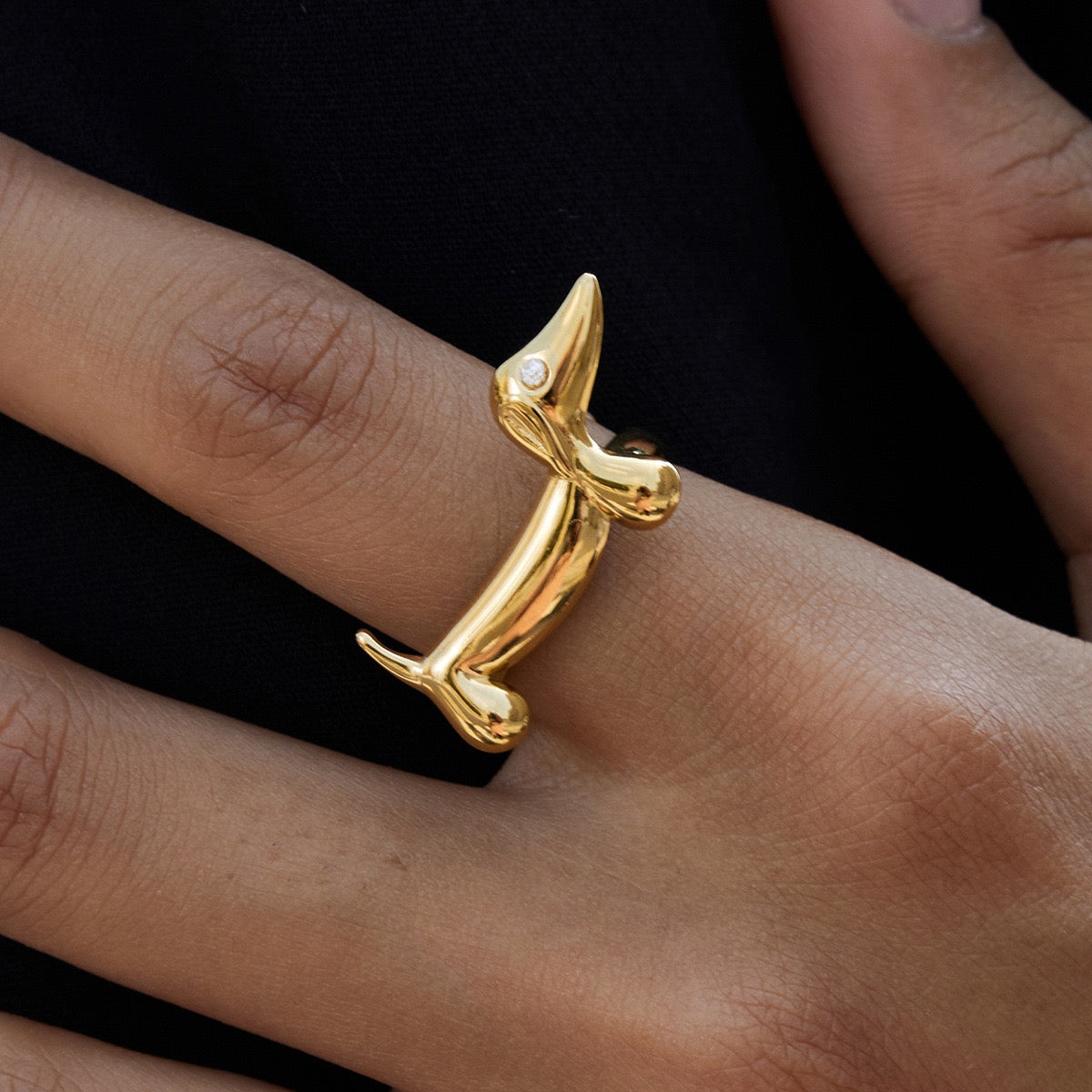 Dachshund Animal Adujustable Ring