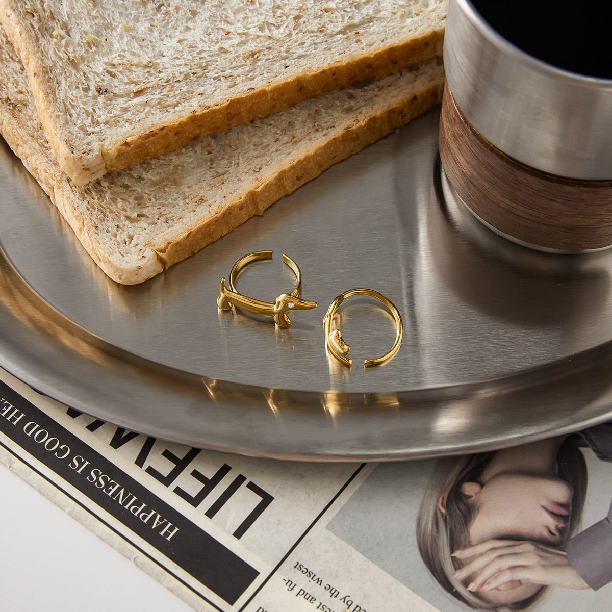 Dachshund Animal Adujustable Ring