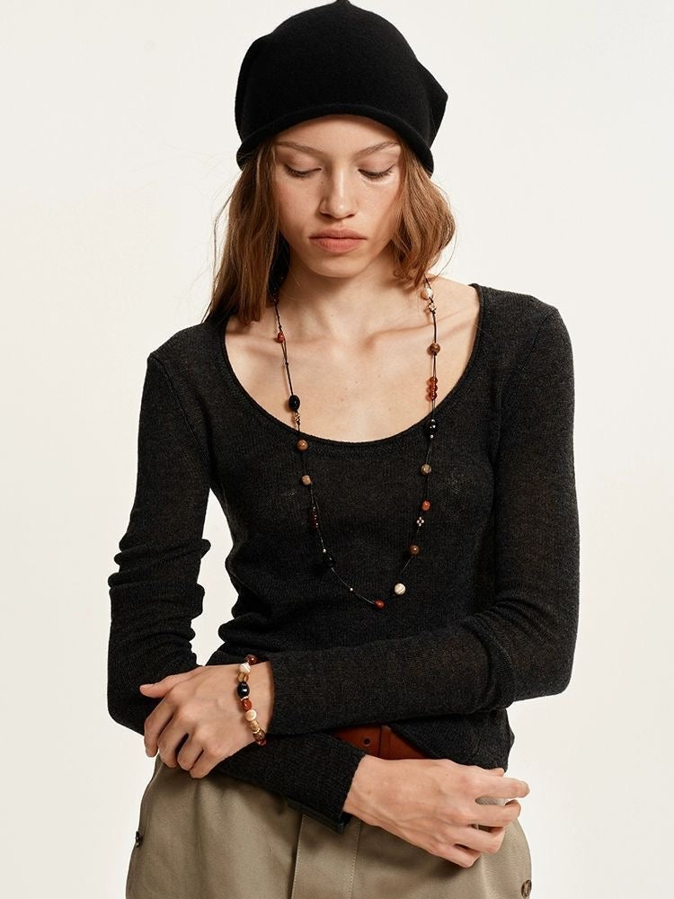 Heyjessi handmade long weaving vintage natural style Bohemian necklacee