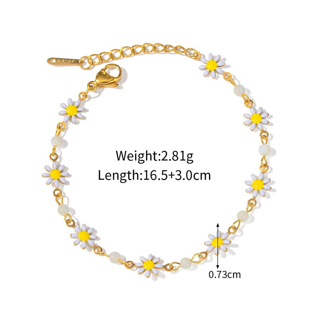 Daisy Flower Bracelet