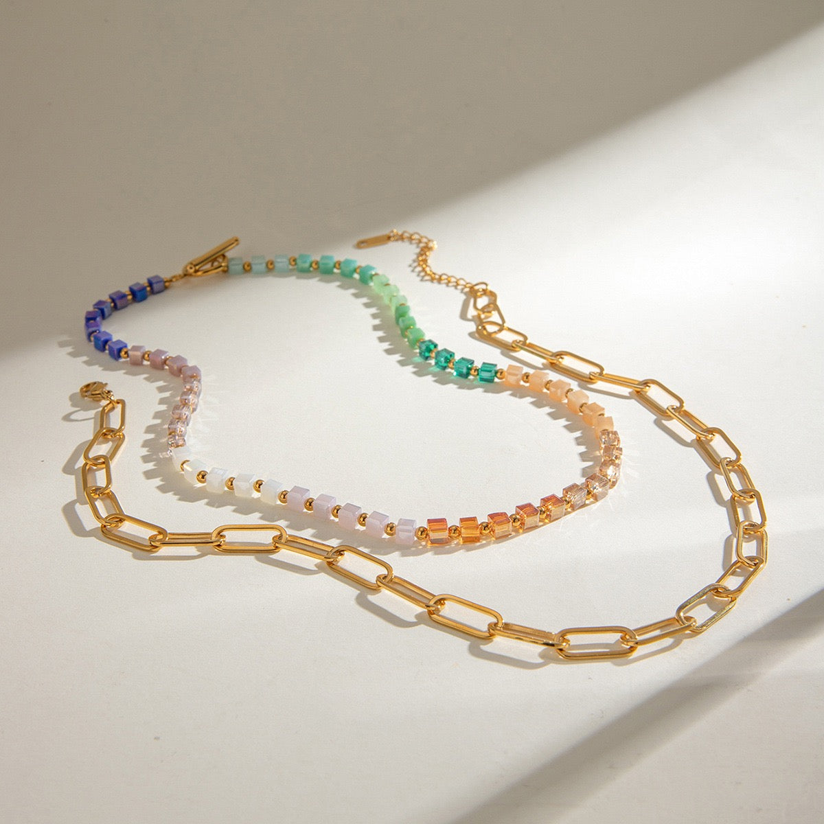 Colorful Candy paperclip choker Necklace