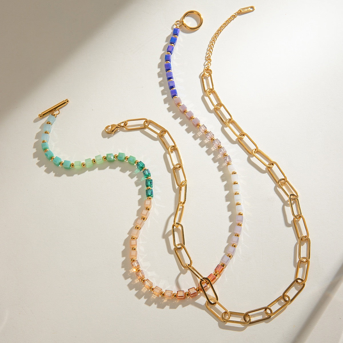 Colorful Candy paperclip choker Necklace