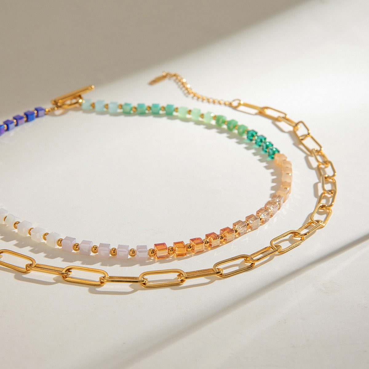 Colorful Candy paperclip choker Necklace