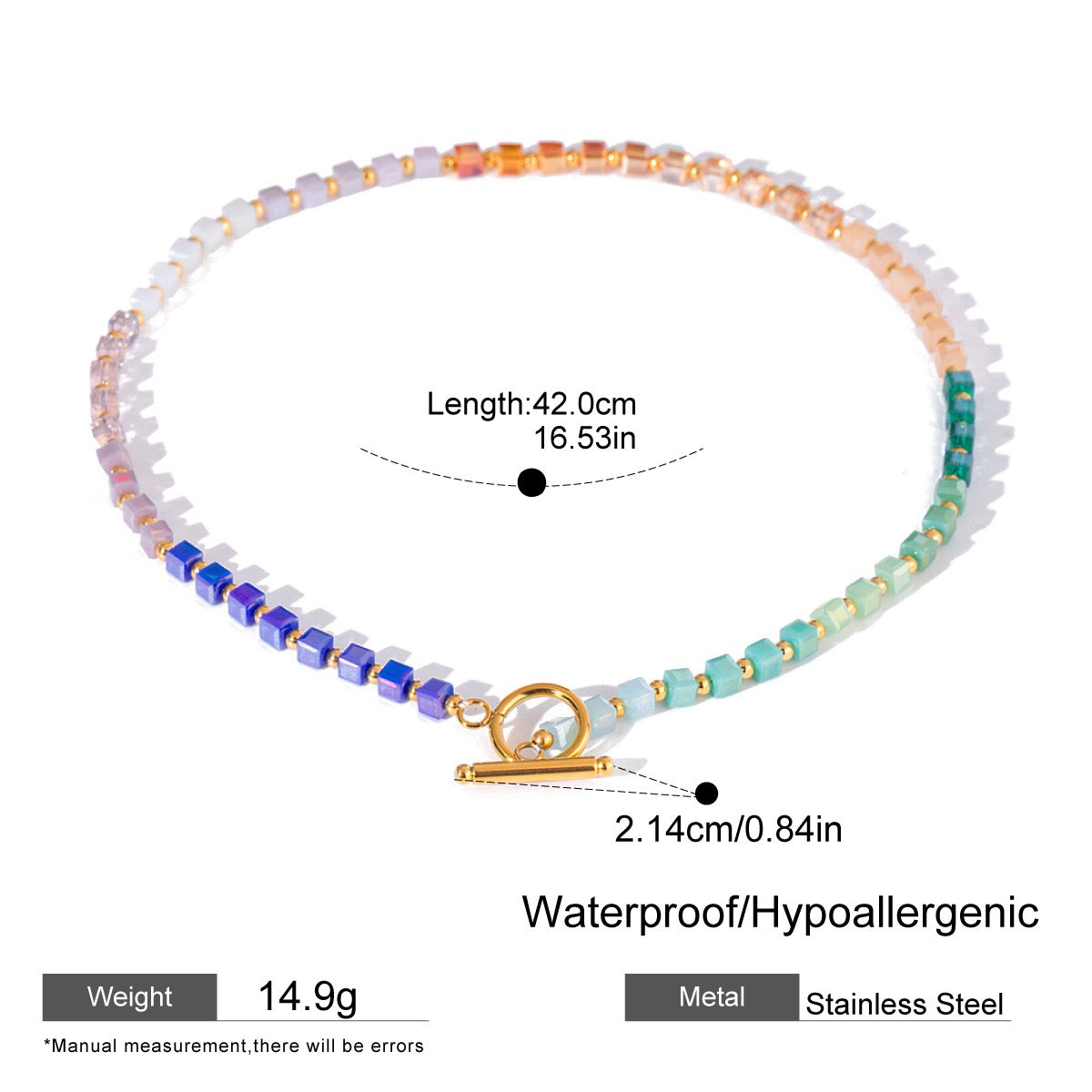 Colorful Candy paperclip choker Necklace