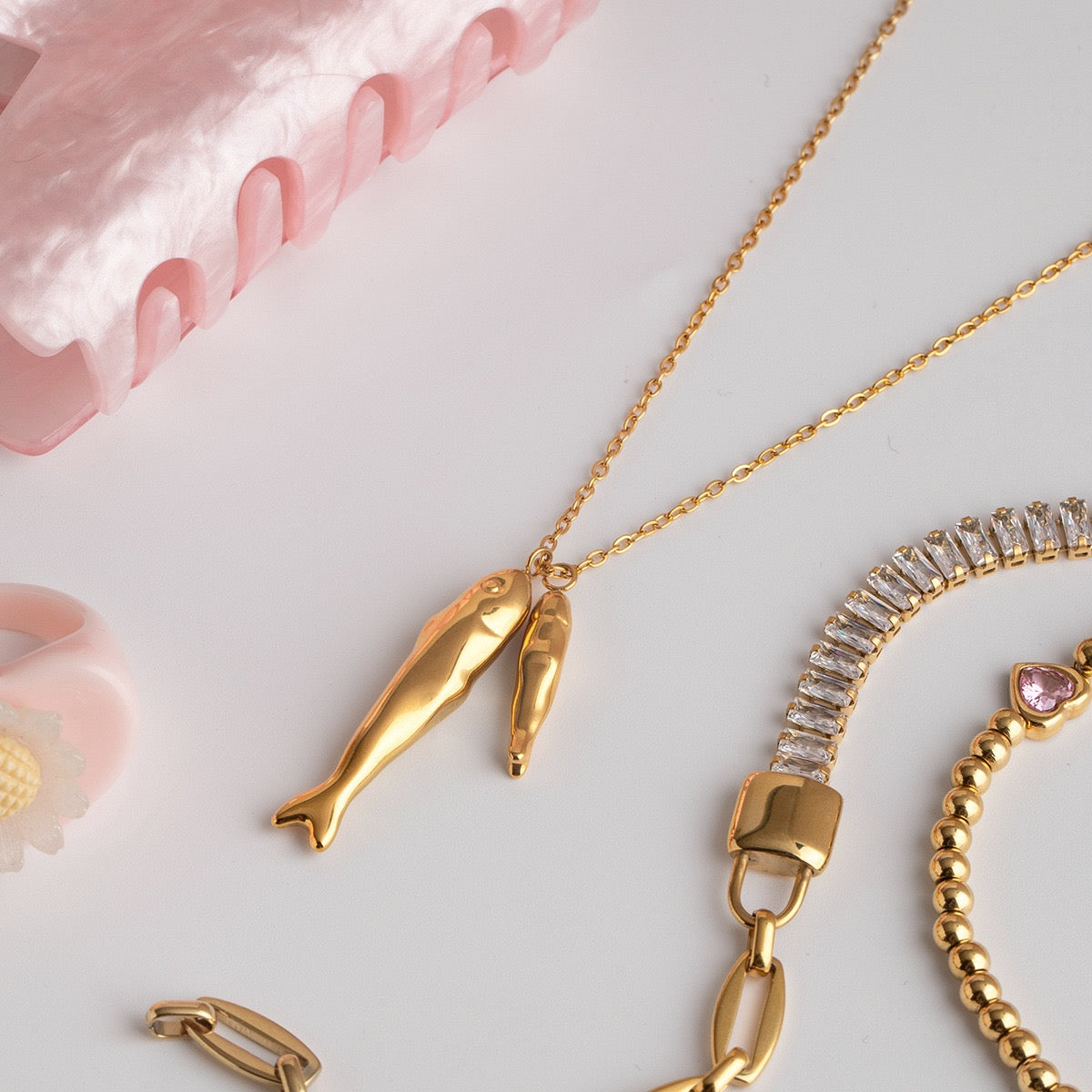 Double Fish Necklace