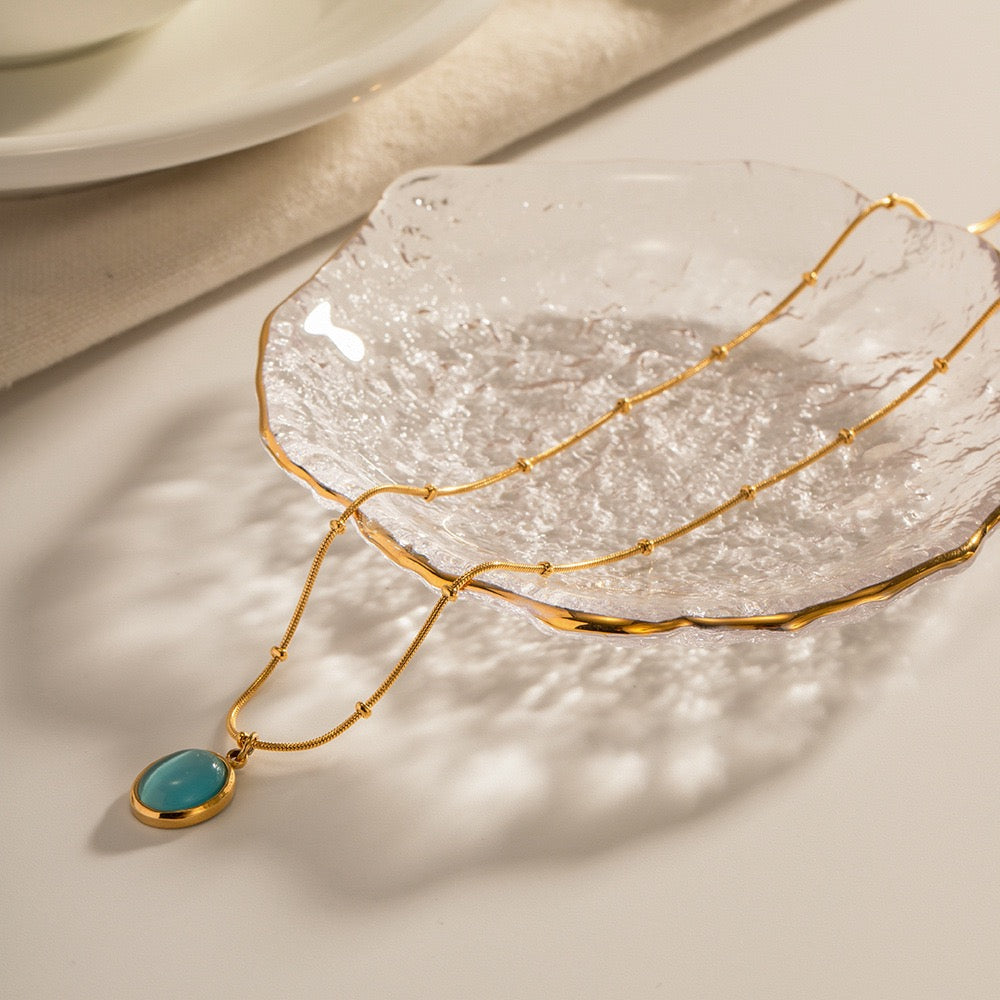 Blue cat's eye Necklace
