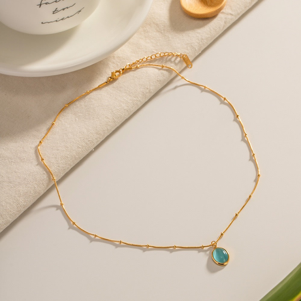 Blue cat's eye Necklace