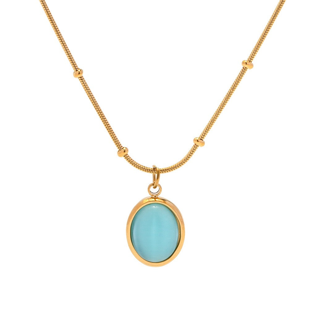 Blue cat's eye Necklace