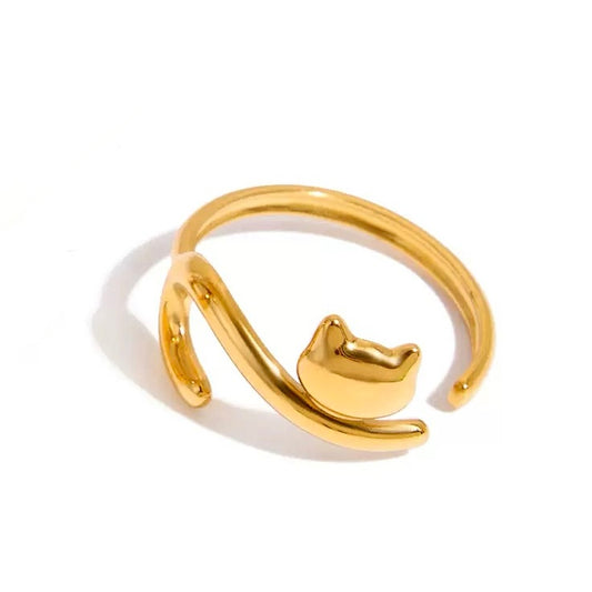 Cat Animal Adjustable Ring