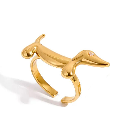 Dachshund Animal Adujustable Ring