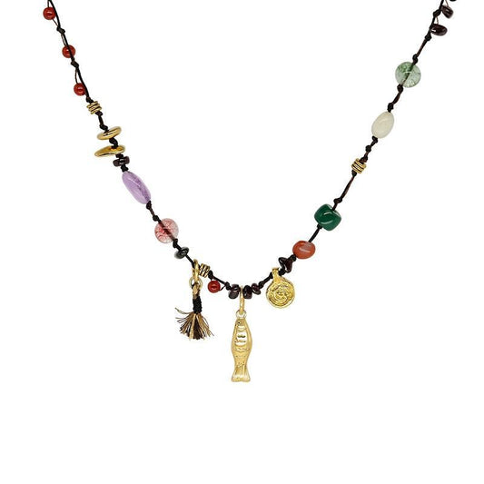 Heyjessi handmade little fish weaving necklace
