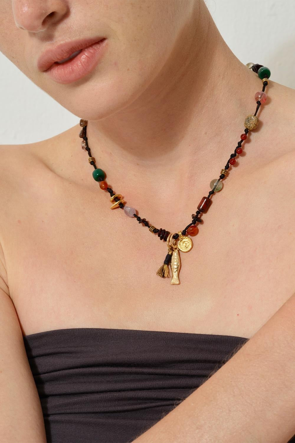 Heyjessi handmade little fish weaving necklace