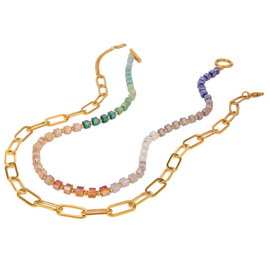 Colorful Candy paperclip choker Necklace