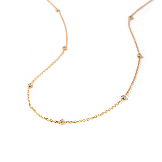 Simple Minimalist diamond Necklace