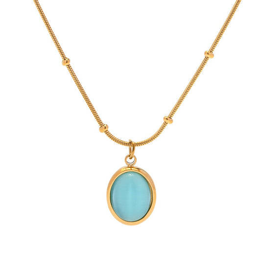 Blue cat's eye Necklace